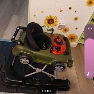 Green and Black Kids Walker